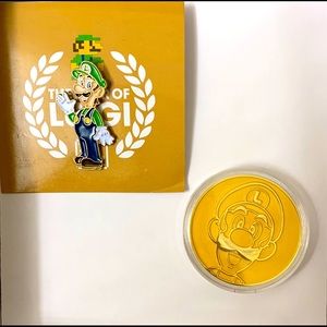 Luigi Coin and Pin